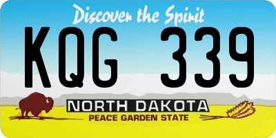 ND license plate KQG339