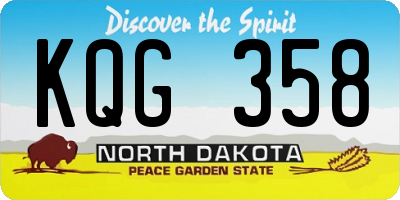 ND license plate KQG358