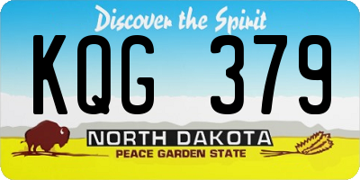 ND license plate KQG379