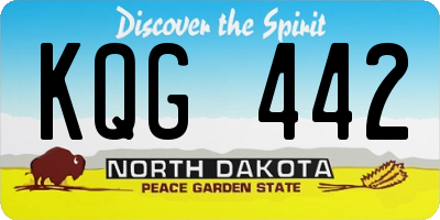 ND license plate KQG442