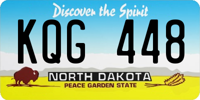 ND license plate KQG448