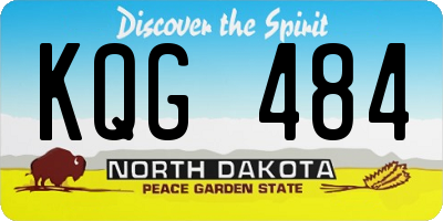 ND license plate KQG484