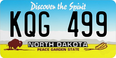 ND license plate KQG499