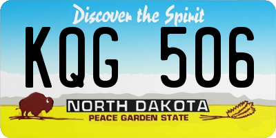 ND license plate KQG506