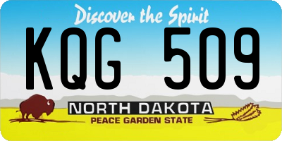 ND license plate KQG509