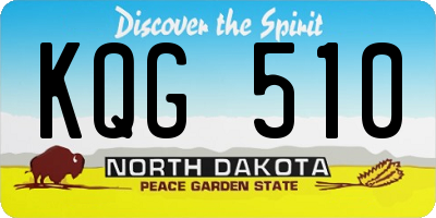 ND license plate KQG510