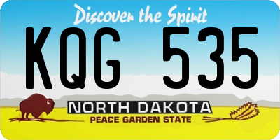 ND license plate KQG535