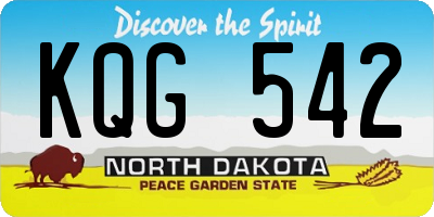ND license plate KQG542