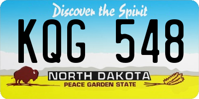 ND license plate KQG548