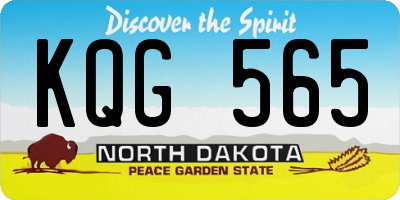 ND license plate KQG565