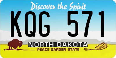ND license plate KQG571