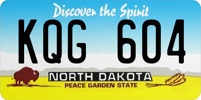 ND license plate KQG604
