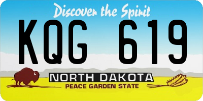 ND license plate KQG619