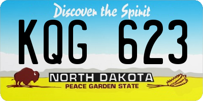 ND license plate KQG623