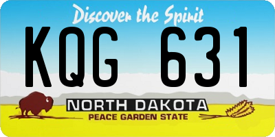ND license plate KQG631