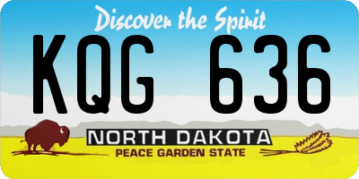 ND license plate KQG636
