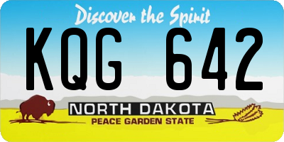 ND license plate KQG642