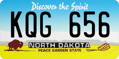 ND license plate KQG656