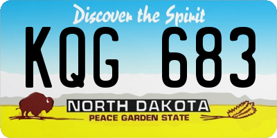 ND license plate KQG683