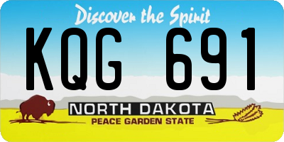 ND license plate KQG691