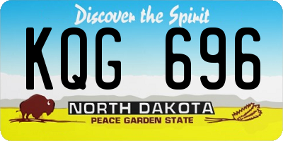 ND license plate KQG696