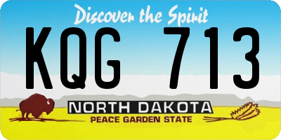 ND license plate KQG713