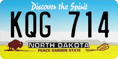 ND license plate KQG714