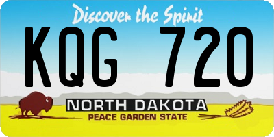 ND license plate KQG720