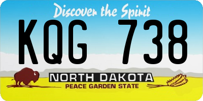 ND license plate KQG738