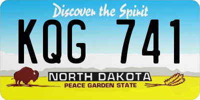 ND license plate KQG741