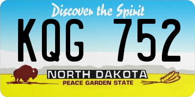 ND license plate KQG752