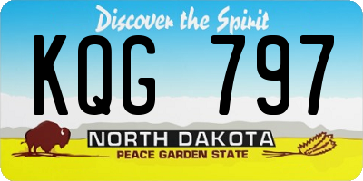 ND license plate KQG797