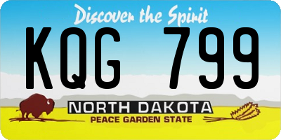 ND license plate KQG799