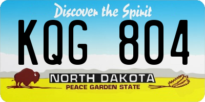 ND license plate KQG804