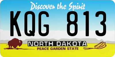 ND license plate KQG813
