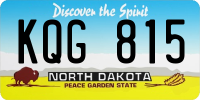 ND license plate KQG815