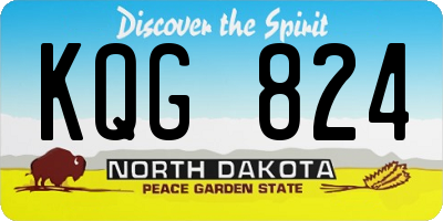 ND license plate KQG824