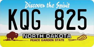 ND license plate KQG825