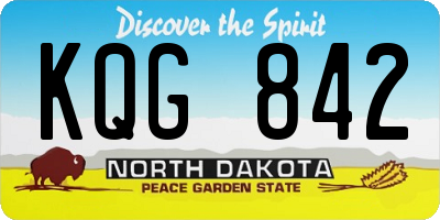 ND license plate KQG842