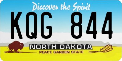 ND license plate KQG844