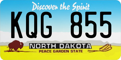ND license plate KQG855