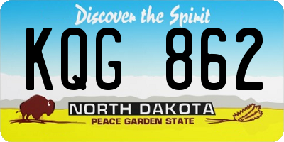 ND license plate KQG862