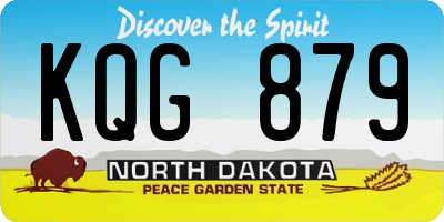 ND license plate KQG879