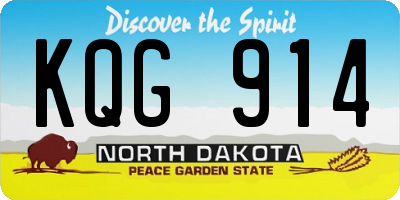 ND license plate KQG914