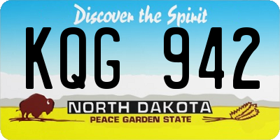 ND license plate KQG942
