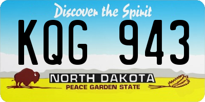 ND license plate KQG943