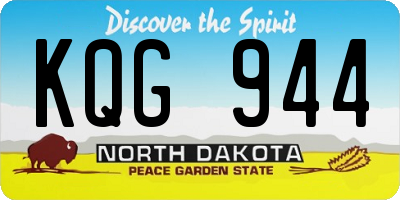 ND license plate KQG944