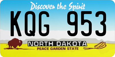 ND license plate KQG953