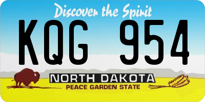 ND license plate KQG954
