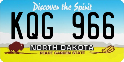 ND license plate KQG966